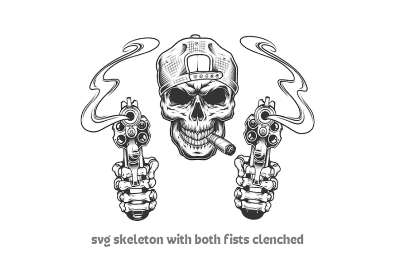 svg skeleton with both fists clenched